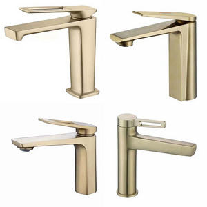 New Modern Antique Gold Faucets Mixers Taps Bronze Brass Bathroom Face Basin Sink Faucet