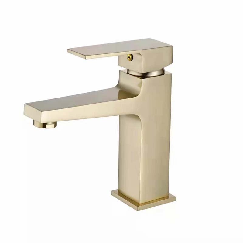 New Modern Antique Brushed Gold Bronze Brass Bathroom Face Basin Faucets Water Taps