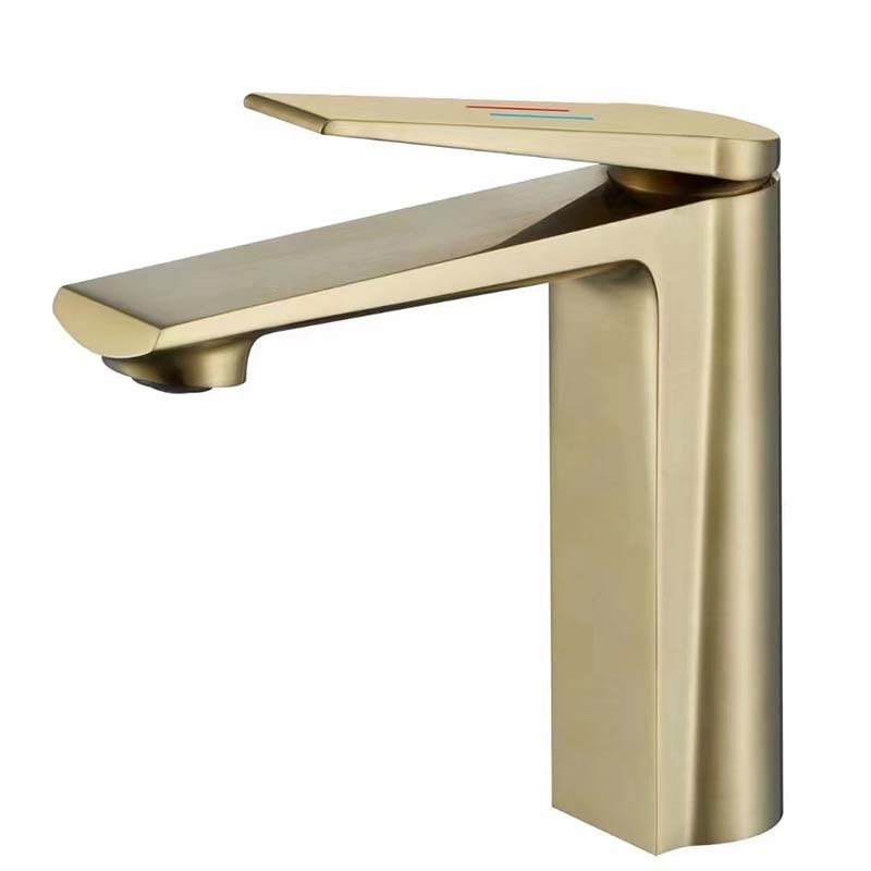 New Modern Antique Brushed Gold Bronze Brass Bathroom Face Basin Faucets Water Taps