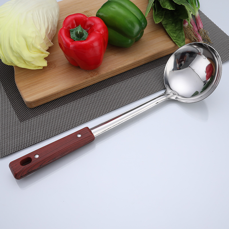 kitchen dishwasher safe hot pot skimmer spoon stainless steel soup ladle