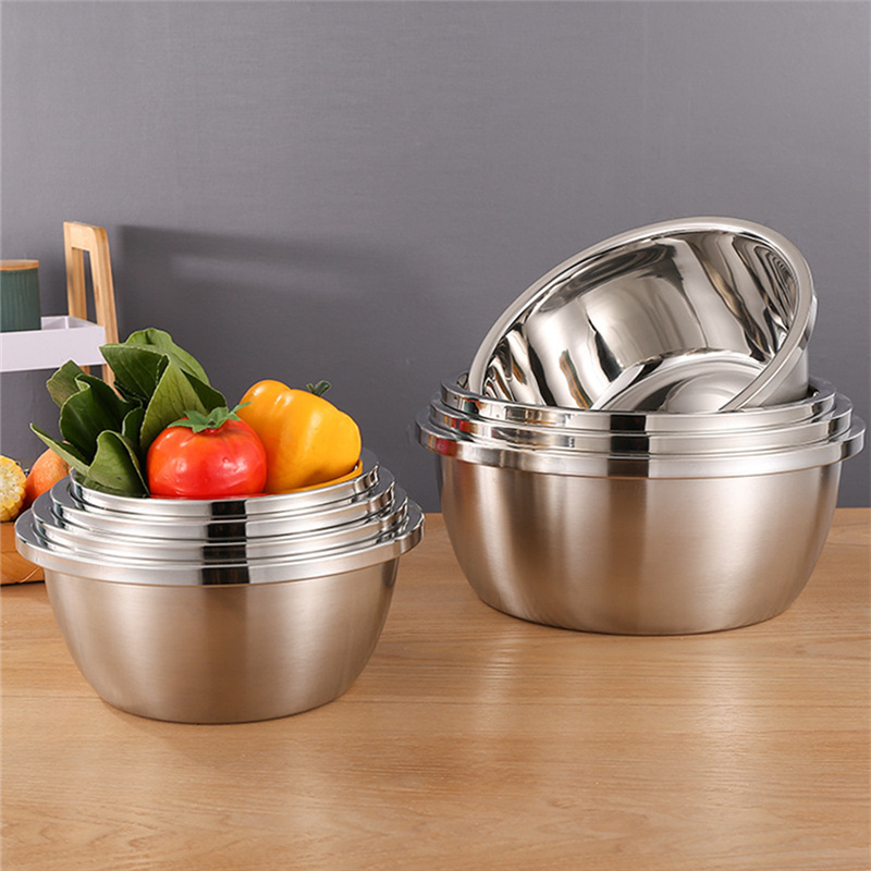 Multifunction bowl set stainless steel rice bowl stainless steel mixing basin salad bowls