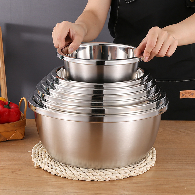 Multifunction bowl set stainless steel rice bowl stainless steel mixing basin salad bowls