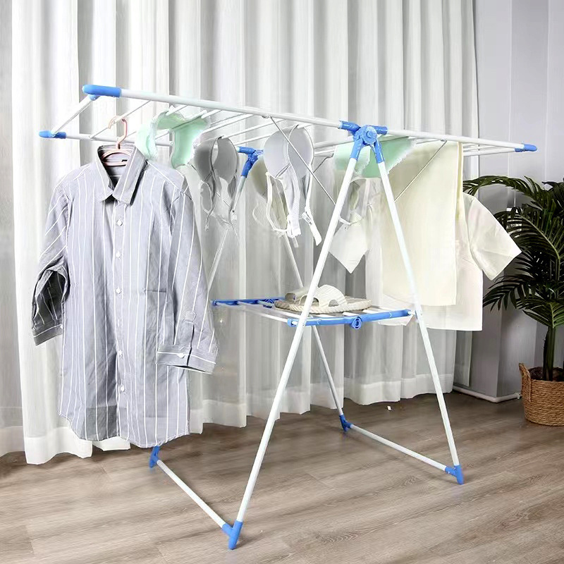 Hedan Factory Stainless Steel Gullwing Space-Saving Laundry Rack Foldable Cloth Dryer Rack