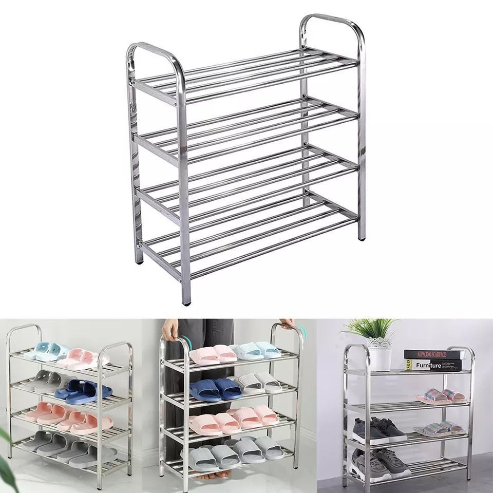 Multi Layer Shelf Holder Closet Space Saving Holds Organiser Storage Shelf Shoe Rack