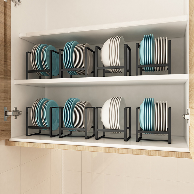 Kitchen Cabinet Storage Shelves Plates Dishes Chopping Board Storage Rack Bowl Cup Holder Multifunction Sturdy Steel Organizer