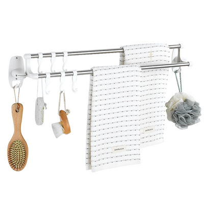 Storage Shelf Wall Mounted Hanging Hook Bathroom Organizer Kitchen Wardrobe Rack Towel Holder Rack