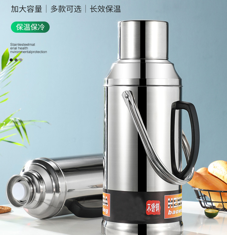 Factory stainless steel thermos inner glass water bottle glass carafe