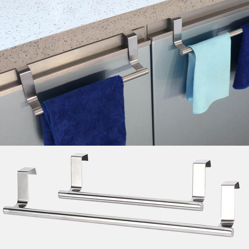 Wall cabinet Home Organizer Long Wall Hook non - perforated stainless steel towel rack