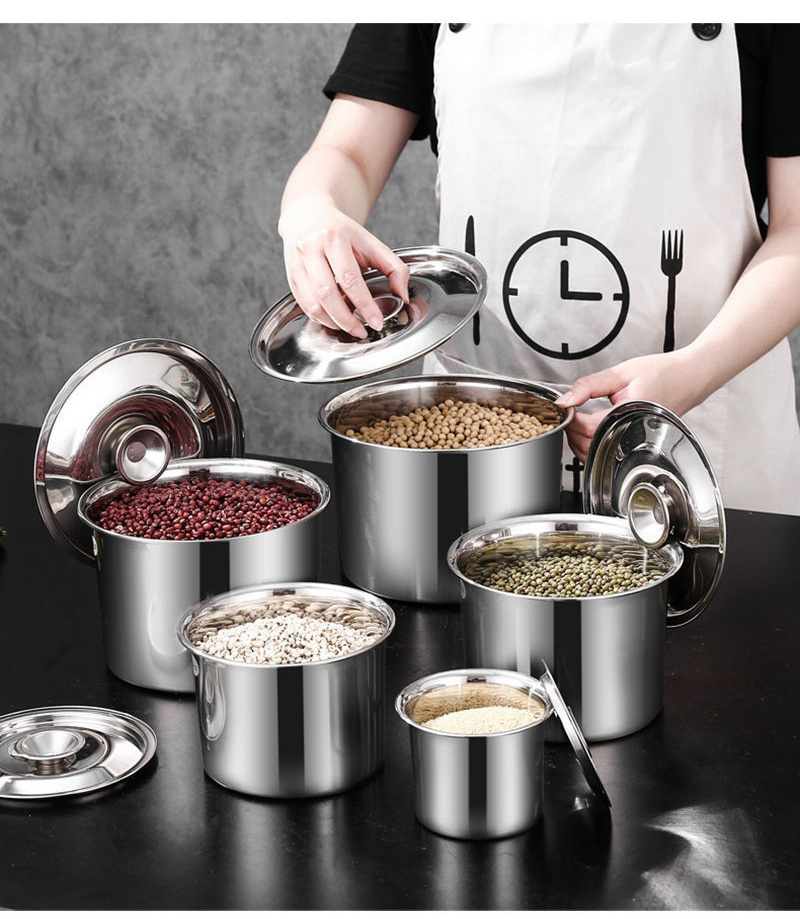 Kitchen Spice Box Stainless Steel Spice Storage Container Japanese style metal seasoning box