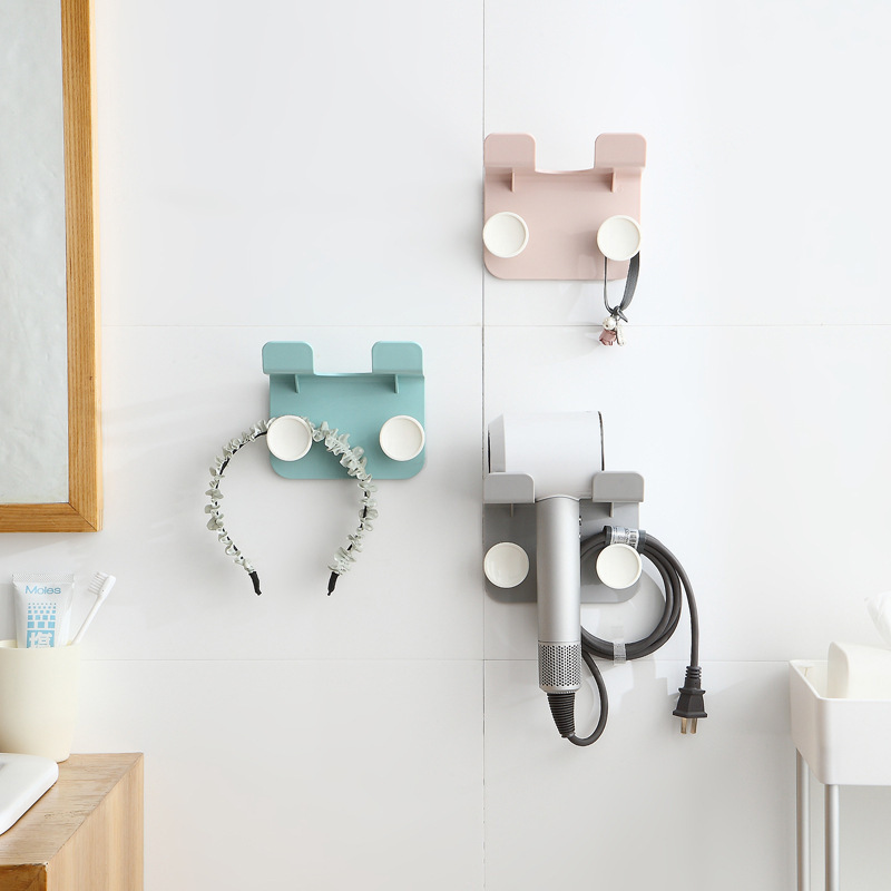 Toilet hair dryer rack No-drilling wall hangers storage rack hair dryer hangers air duct rack