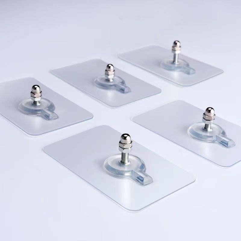 Multi-function transparent wall hook plastic bathroom and kitchen waterproof adhesive sticker hook