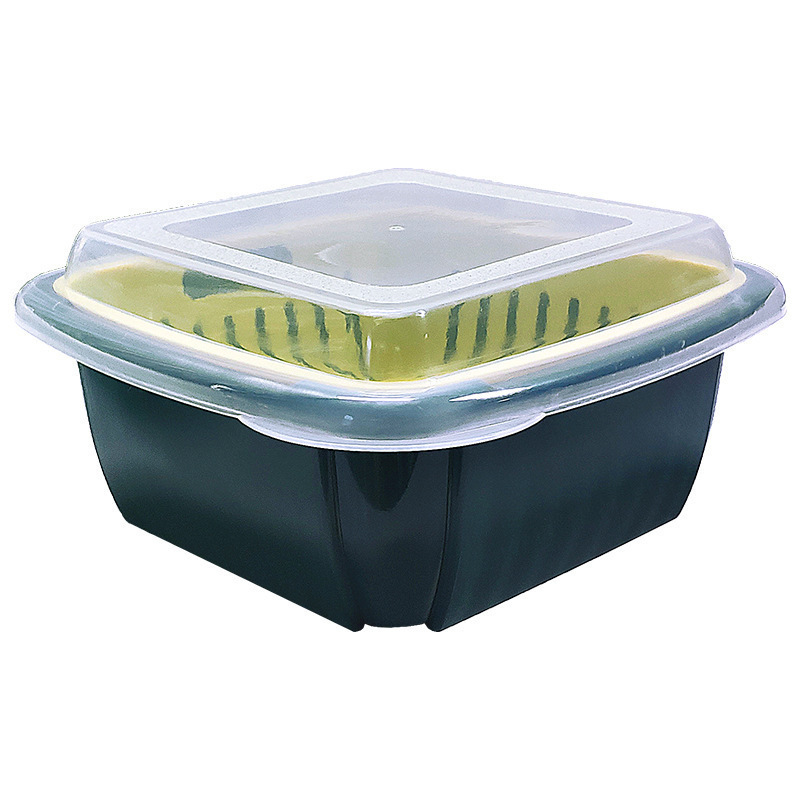 Household Square Multi-functional Wash Double-layer Vegetable And Fruit Kitchen Drain Basket