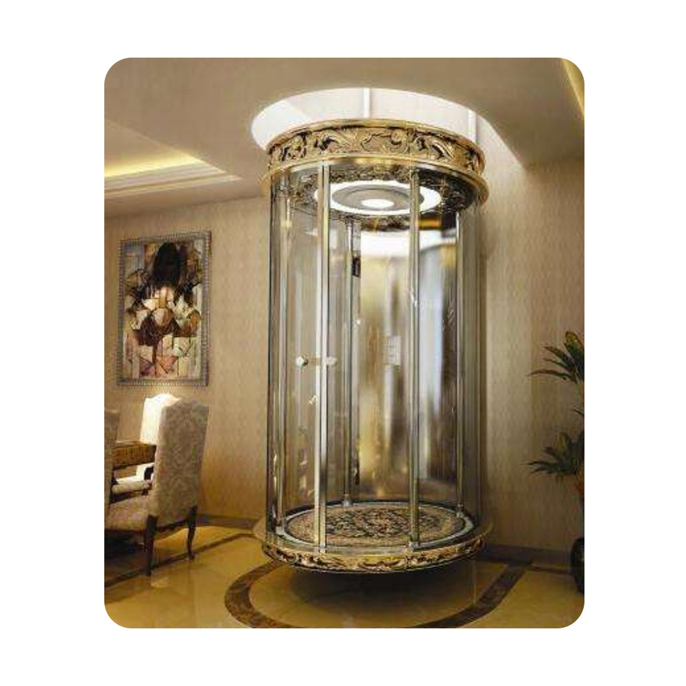 China Manufacturer Hydraulic Home Hydraulic Hot Selling aluminum alloy glass shaft Elevator Lift For Home