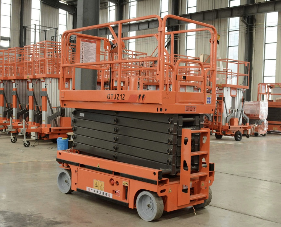 CE approved 12m self-propelled hydraulic scissor lift  high quality manlift Aerial work lift