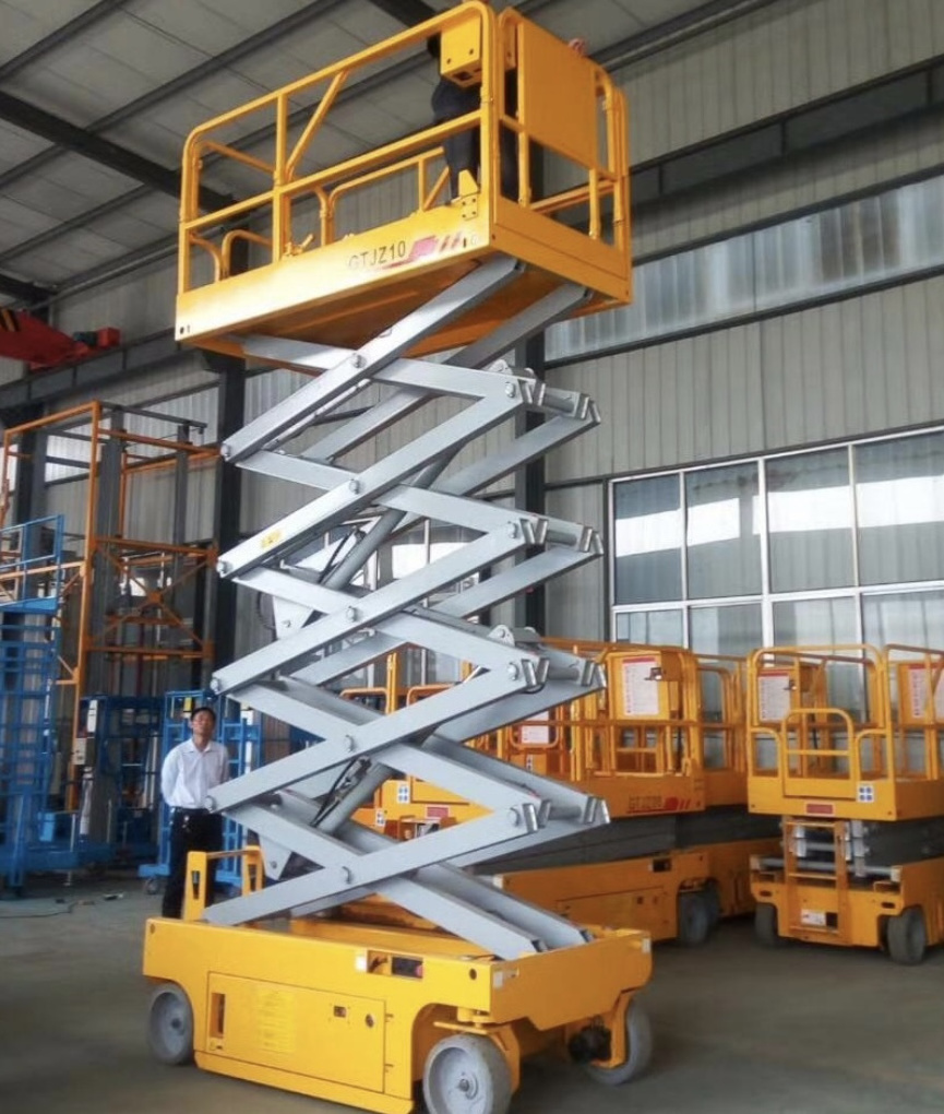 CE approved 12m self-propelled hydraulic scissor lift  high quality manlift Aerial work lift