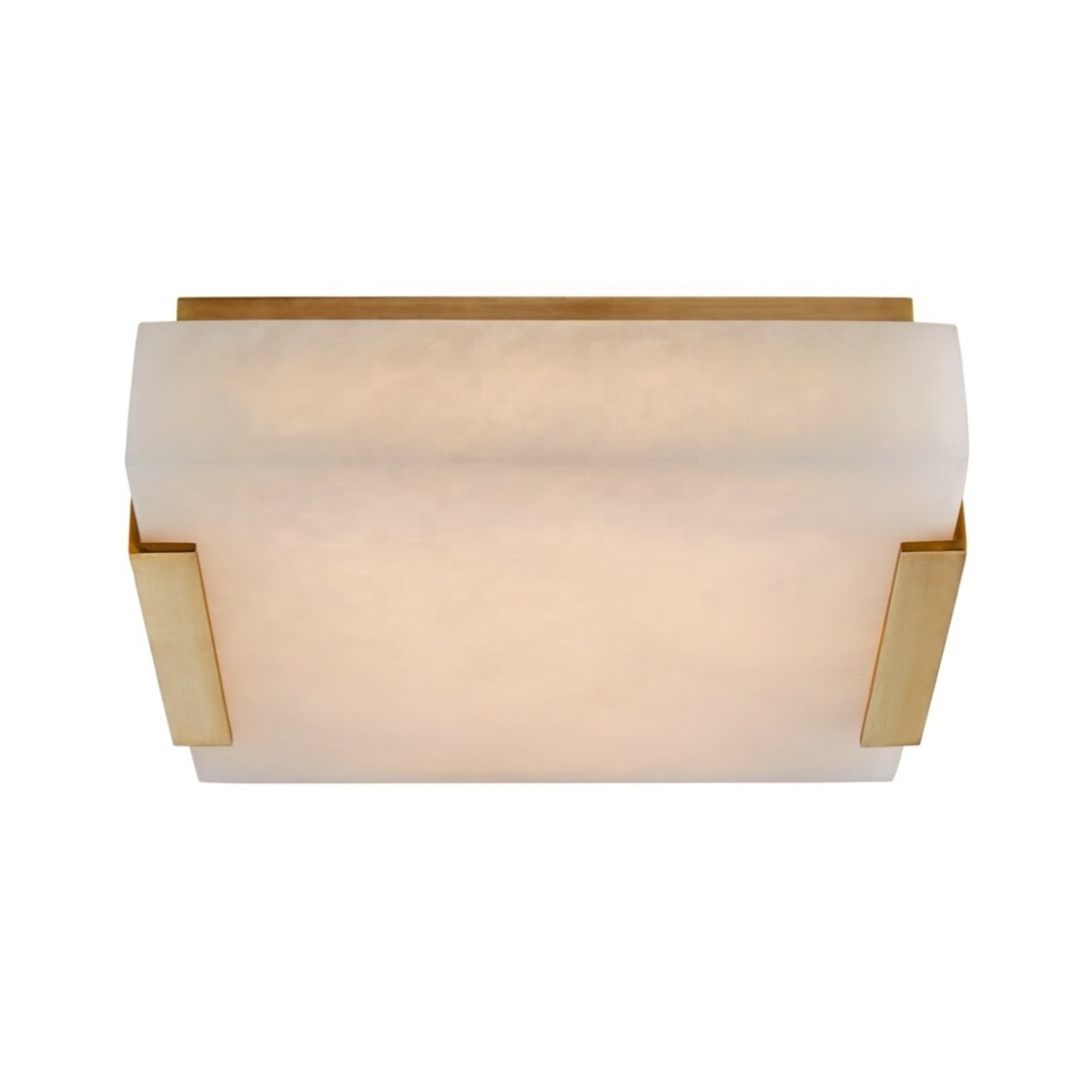 Modern ceiling Flush Mount Gold Square Scagliola Fixture led ceilling light