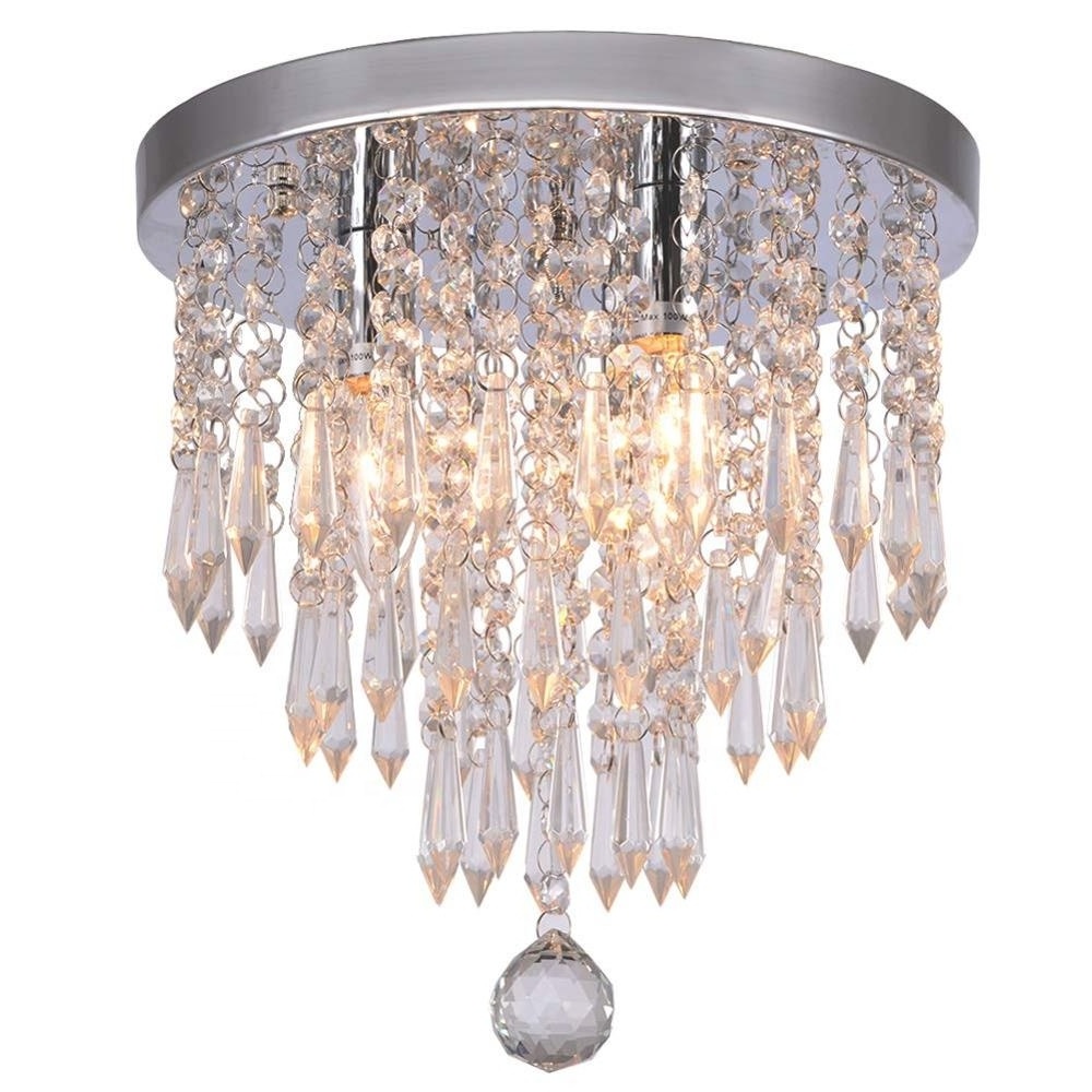 Classic chandeliers crystal wedding walkway pendant light Flush Mount round contemporary porch ceiling lights