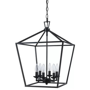 LOFT retro lights for restaurant bar wrought iron 6-Light Foyer industrial chandelier vaulted kitchen island lighting