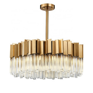 Lampadario cristallo Contemporary ceiling modern gold luxury k9 crystal chandelier pendant light for dining table luxury