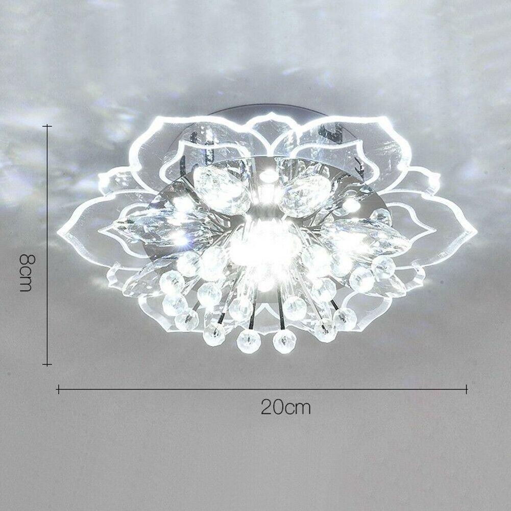 Modern 20cm 9W Modern Crystal LED living room lights e14 fixture ceiling lamp for hotel living room roof lamp