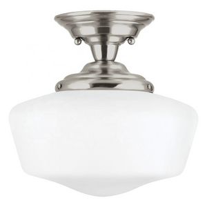 JLC-H24 Modern 1-Light Semi Flush Mount Ceiling Light with Satin White Glass lamparas modernas de techo, roof lamp