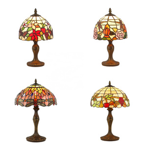 Dragonfly Stained Glass Shade Table Lamp For Living Room Bedside antique Lampes Lampara Tifany Colored Glass Light