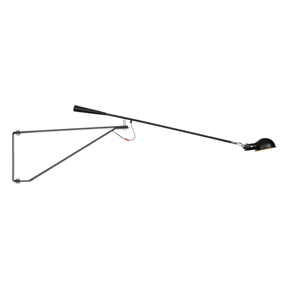 JLW-G032 Industrial Long Arm Rotary Black Wall Mounted Lamp Reading Light Living Room, Iron wall lamp