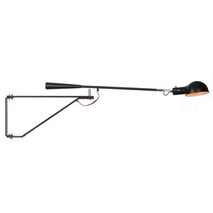 JLW-G032 Industrial Long Arm Rotary Black Wall Mounted Lamp Reading Light Living Room, Iron wall lamp