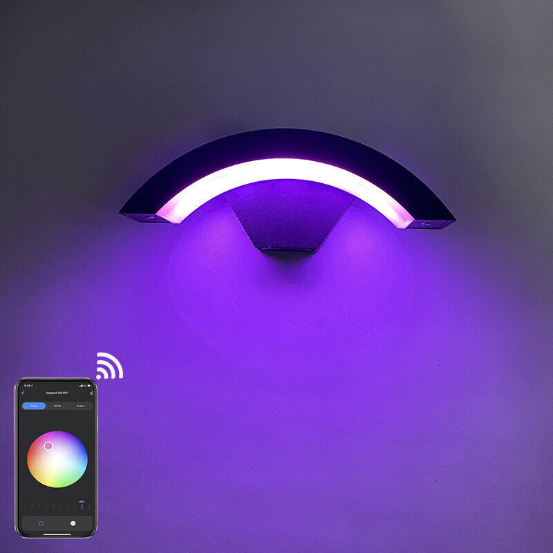 D713 RGB dimmable wall light waterproof ip65 app control outdoor wall light exterior wall mounted wandlamp sconce