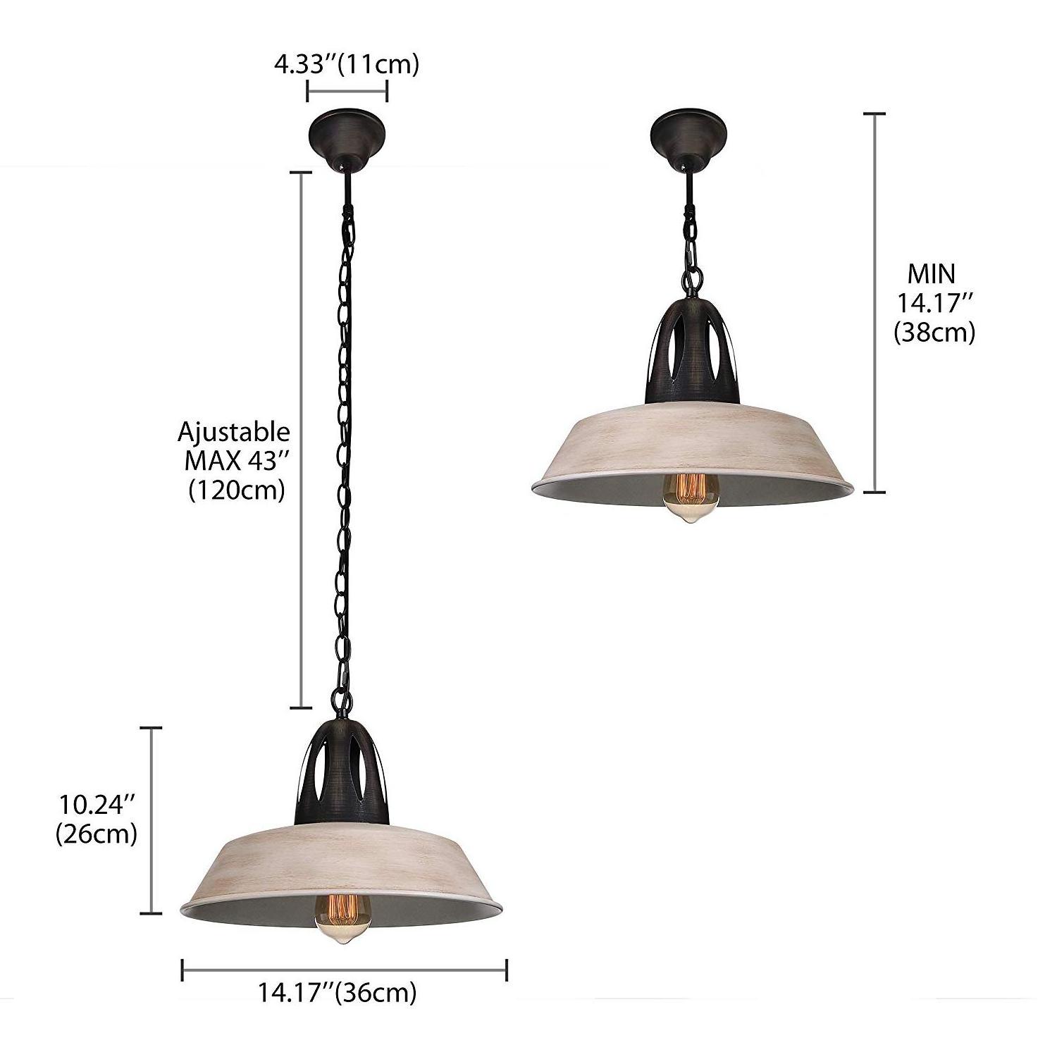 Aluminum bell pendant Light Rustic Farmhouse Hanging Lighting Fixtures for Dining Room lampara nordica