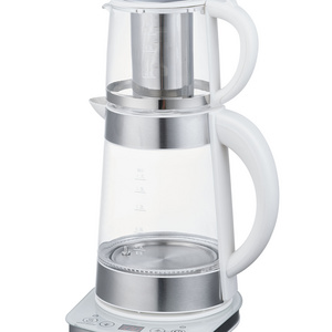 Chinese manufacture glass tea pot Stainless steel 1.7L tea maker electric with tea filter