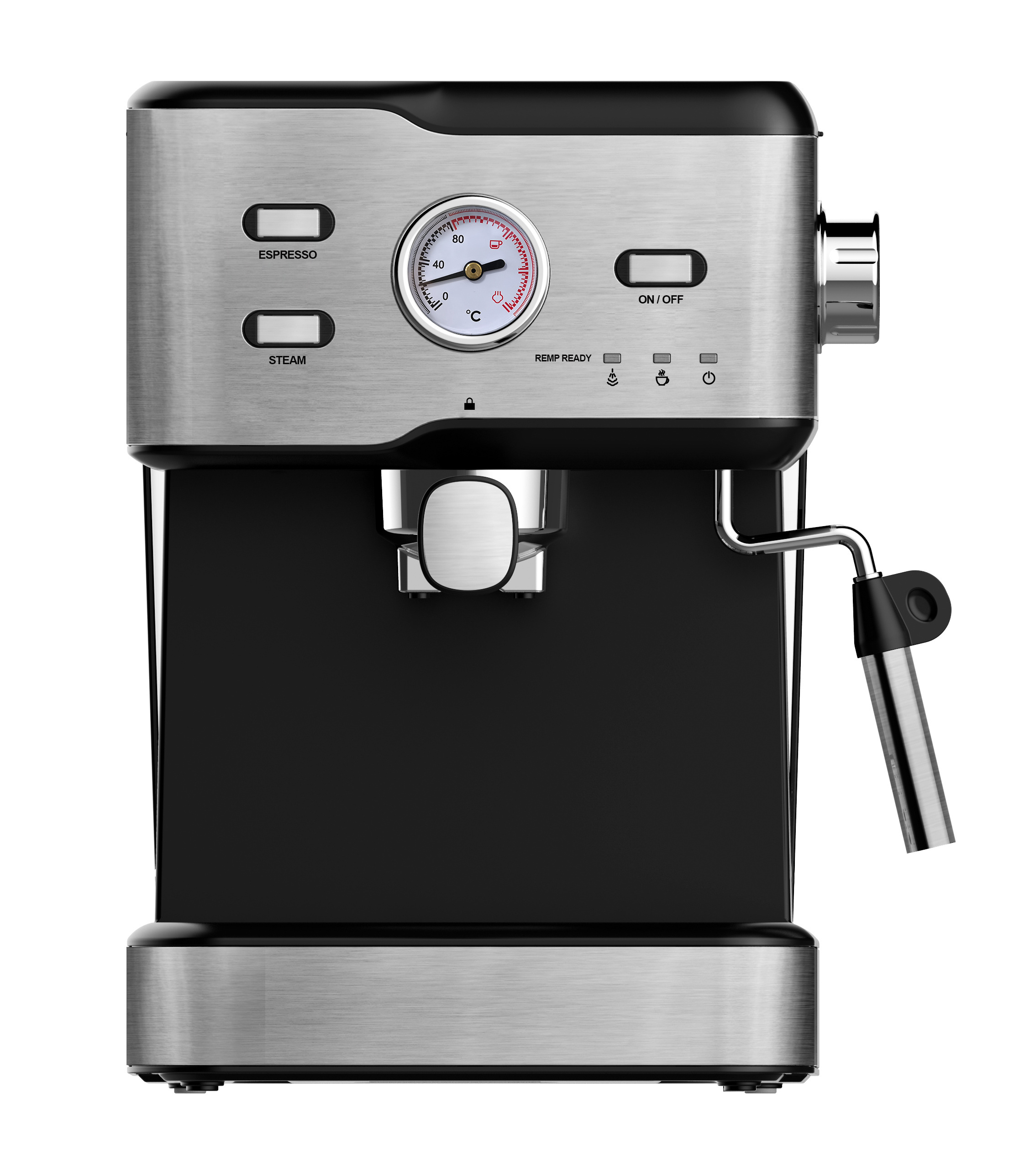 Cafetera Coffee Makers 15Bar Espresso Coffee Machine with Stainless Steel Milk Foam Steamer Espresso Maker