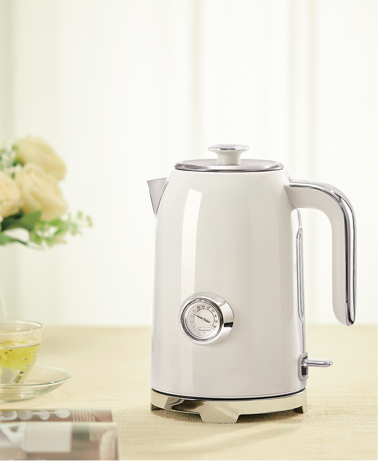 Electric Kettle with Thermometer Stainless Steel Kitchen appliances Automatic Fast Boil Water Tea Kettle