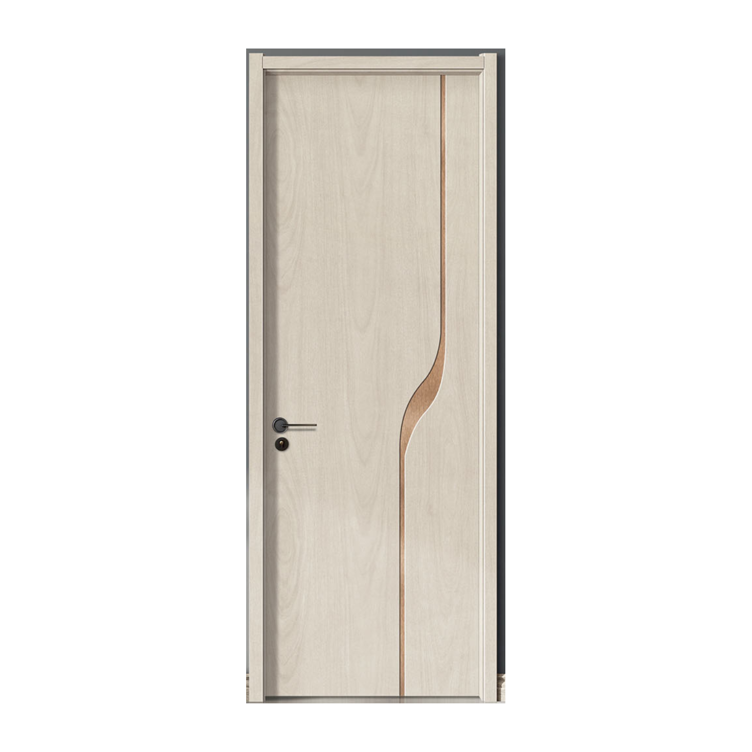 High Pressure Textured Laminate Interior Wood Door Office Wooden Veneer Skin Melamine Polish Toilet Cubicle Partition Door