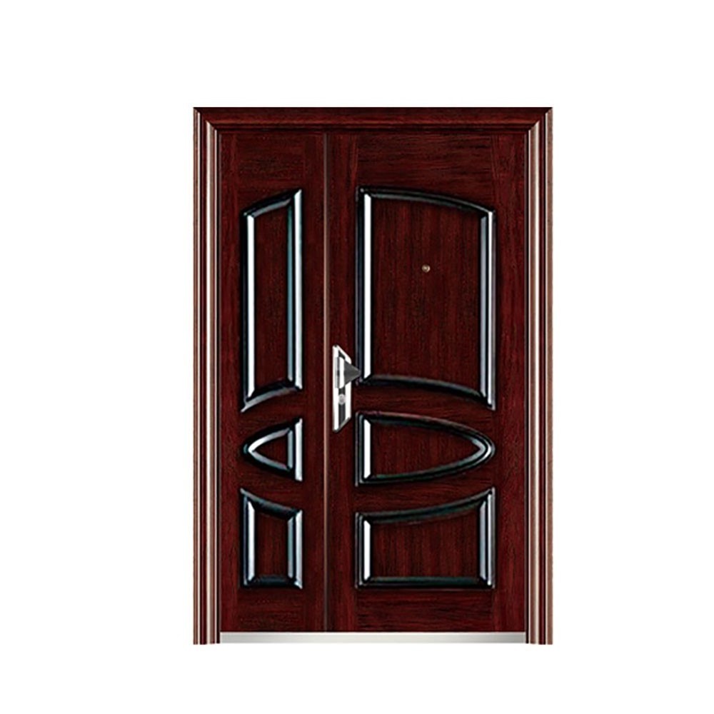 anti-theft One and Half/Mother and Son Steel Safety Exterior Security double steel Entry Main Door