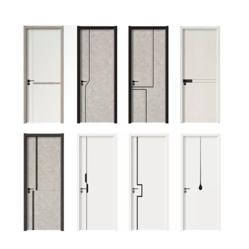 Customized Weights Bathroom Cheap Price Flush wpc Door Waterproof Soundproof WPC Assembly Door Panel