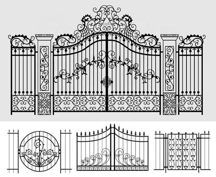 Luxury Wrought Iron Main Gates Designs Front Door Security Gate