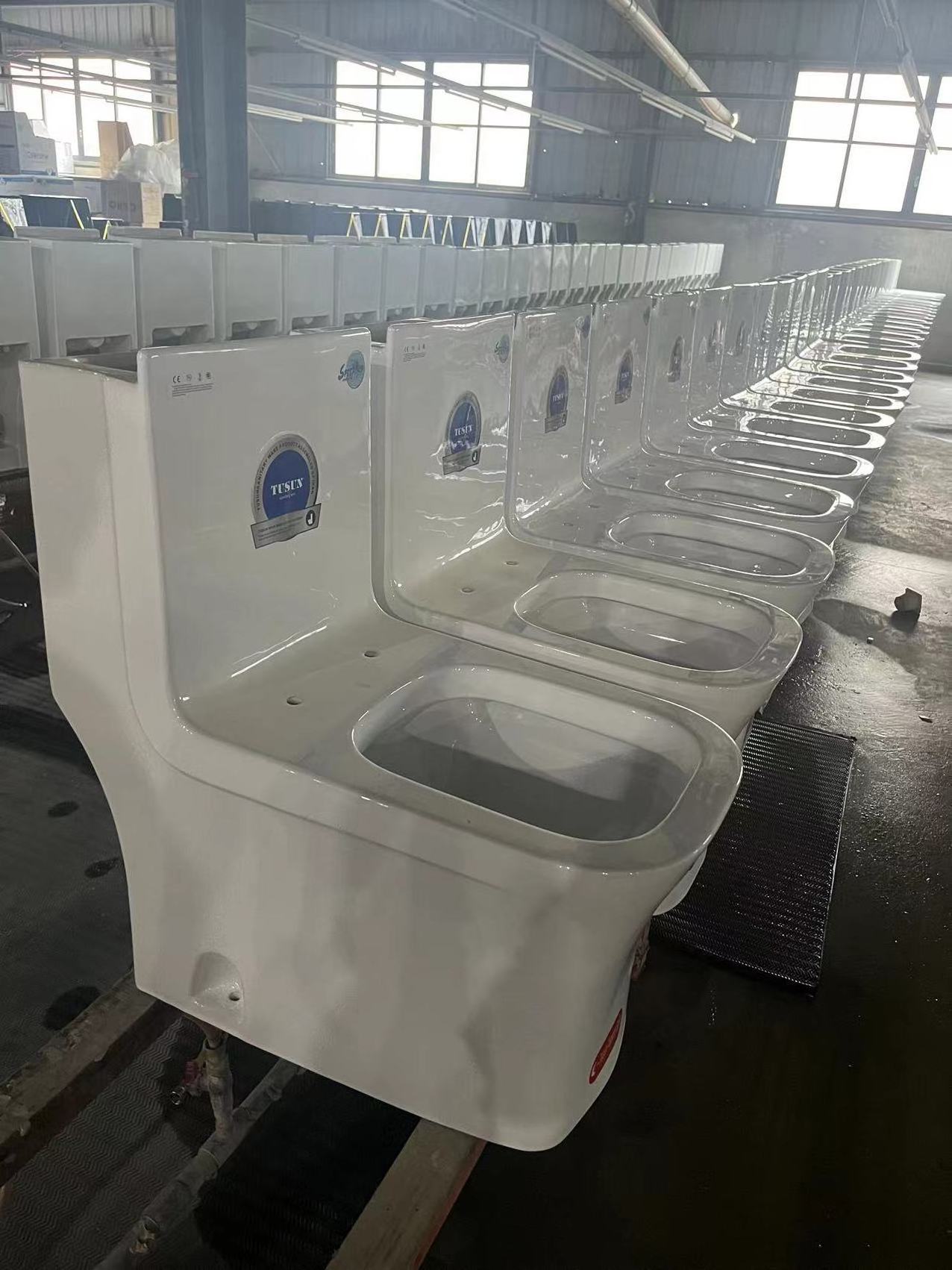 Powerful Flush Top Quality One Piece Ceramic Toilet For Hotel Washroom Project