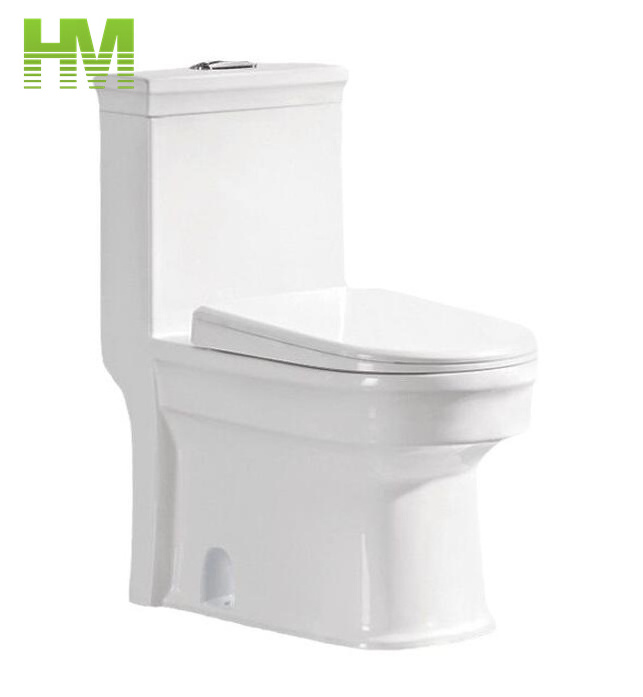 Powerful Flush Top Quality One Piece Ceramic Toilet For Hotel Washroom Project