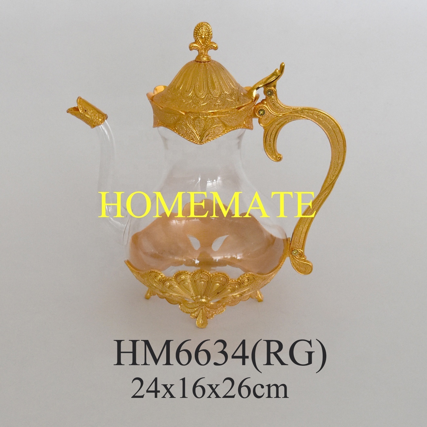 Arabic Turkish metal gold silver plated glass ceramic coffee milk tea pot for home party