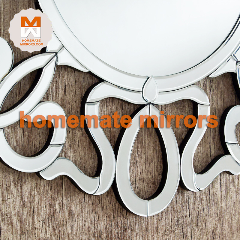 Popular Classic Round Bronze Decorative Decor Wall Mirror for Interior