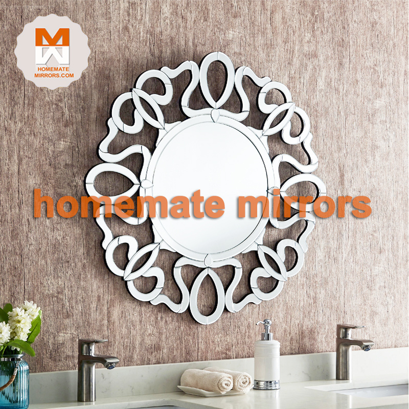 Popular Classic Round Bronze Decorative Decor Wall Mirror for Interior