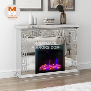 New Design Hot Mirrored Electric Fireplace with Fake  Fire