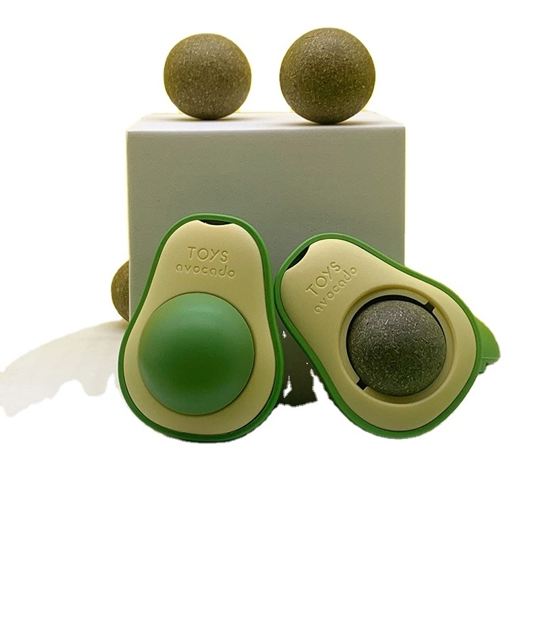 Avocado Cat Toy Fun Mint Rotary Feature Ideal Catnip Toys for Cats Wall Includes Catnip Wall Ball