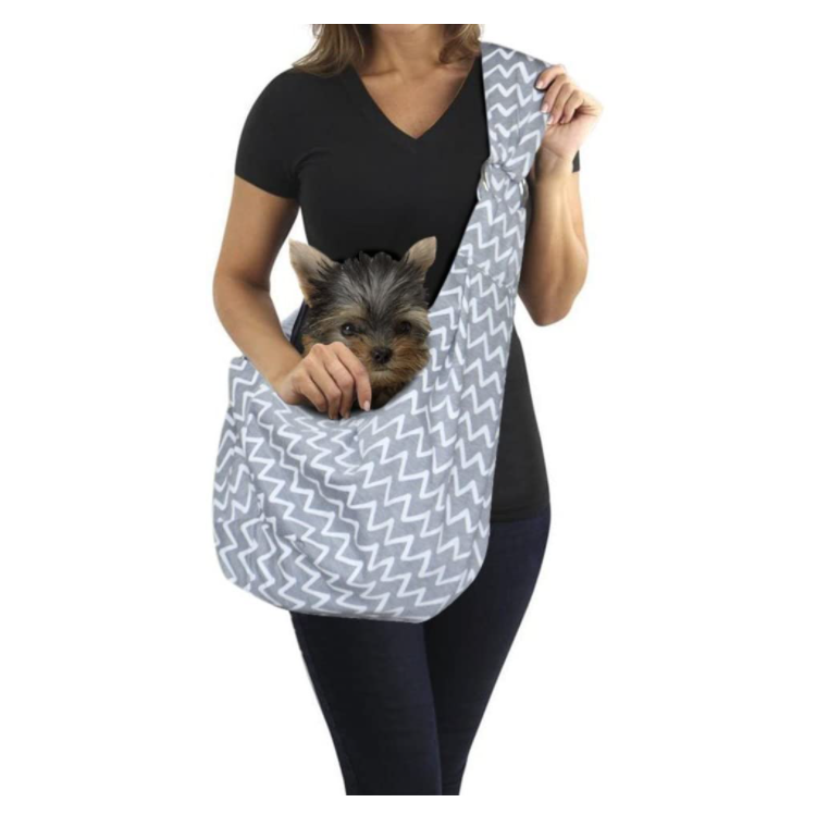 Shoulder Bag for Pets Soft Breathable Cotton Pouch and Tote Outdoor Travel Pet Shoulder Bag Carrier  Puppy Cats