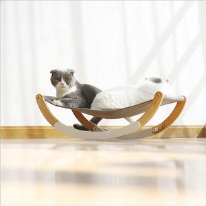 Elevated Cat Hammock Swing Bed 2 in 1 Sleeping Chair for Indoor Cats