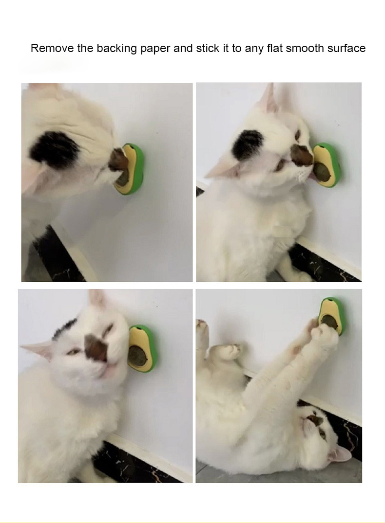 Avocado Cat Toy Fun Mint Rotary Feature Ideal Catnip Toys for Cats Wall Includes Catnip Wall Ball