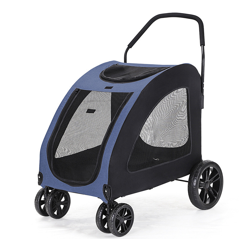 Large Dog Stroller Pet Jogger Stroller for 2 Dogs Breathable Animal Stroller with 4 Wheels And Large Storage Space