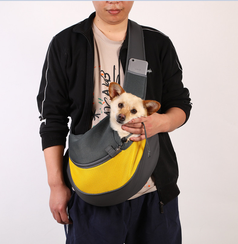 Pet Sling Carrier Bag Small Dog Puppy Cat Carrying Bag Purse Pouch Doggy Hiking Front Travel Backpack Chest Body Holder Pack