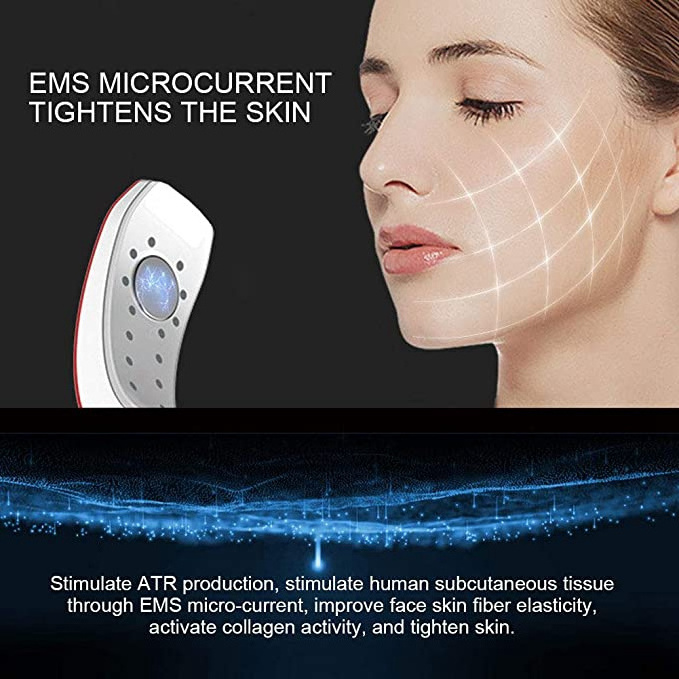 EMS V-Line Facial Lifting Device Hot Compress Face Slimming Machine Microcurrent Double Chin V Face Shaped Cheek Belt